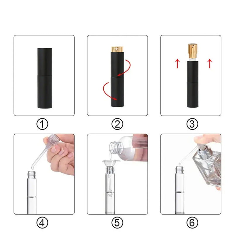 10ml Perfume Refill Bottle Portable Mini Perfume Glass Bottle products