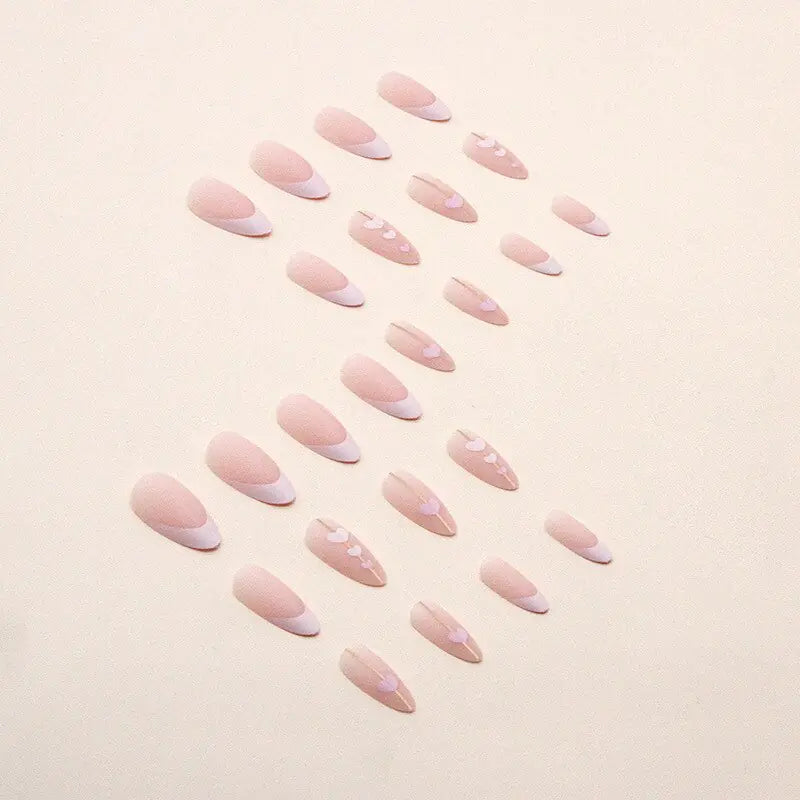 3d fake nails  Elevate Your Style with Short French Almond  TipsTrendy