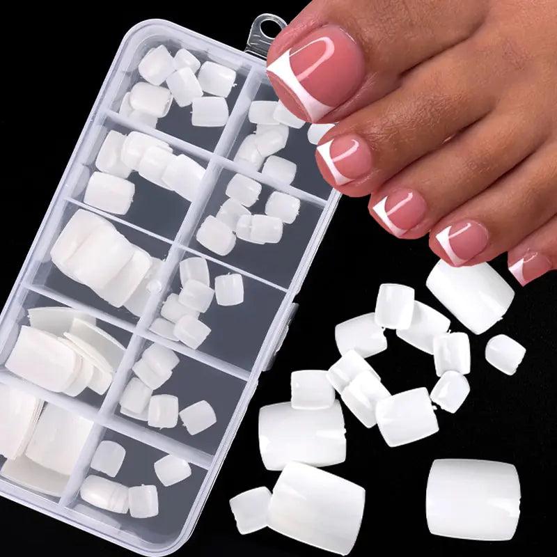 natural white false toe nails Elevate your pedicure game with products