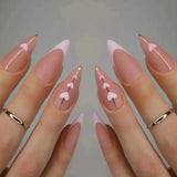 3d fake nails  Elevate Your Style with Short French Almond  TipsTrendy