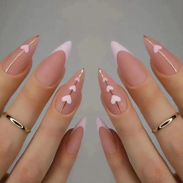 3d fake nails  Elevate Your Style with Short French Almond  TipsTrendy