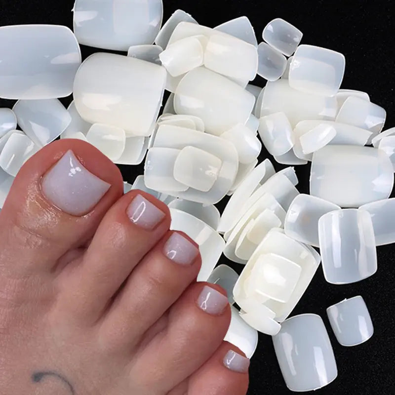 natural white false toe nails Elevate your pedicure game with products